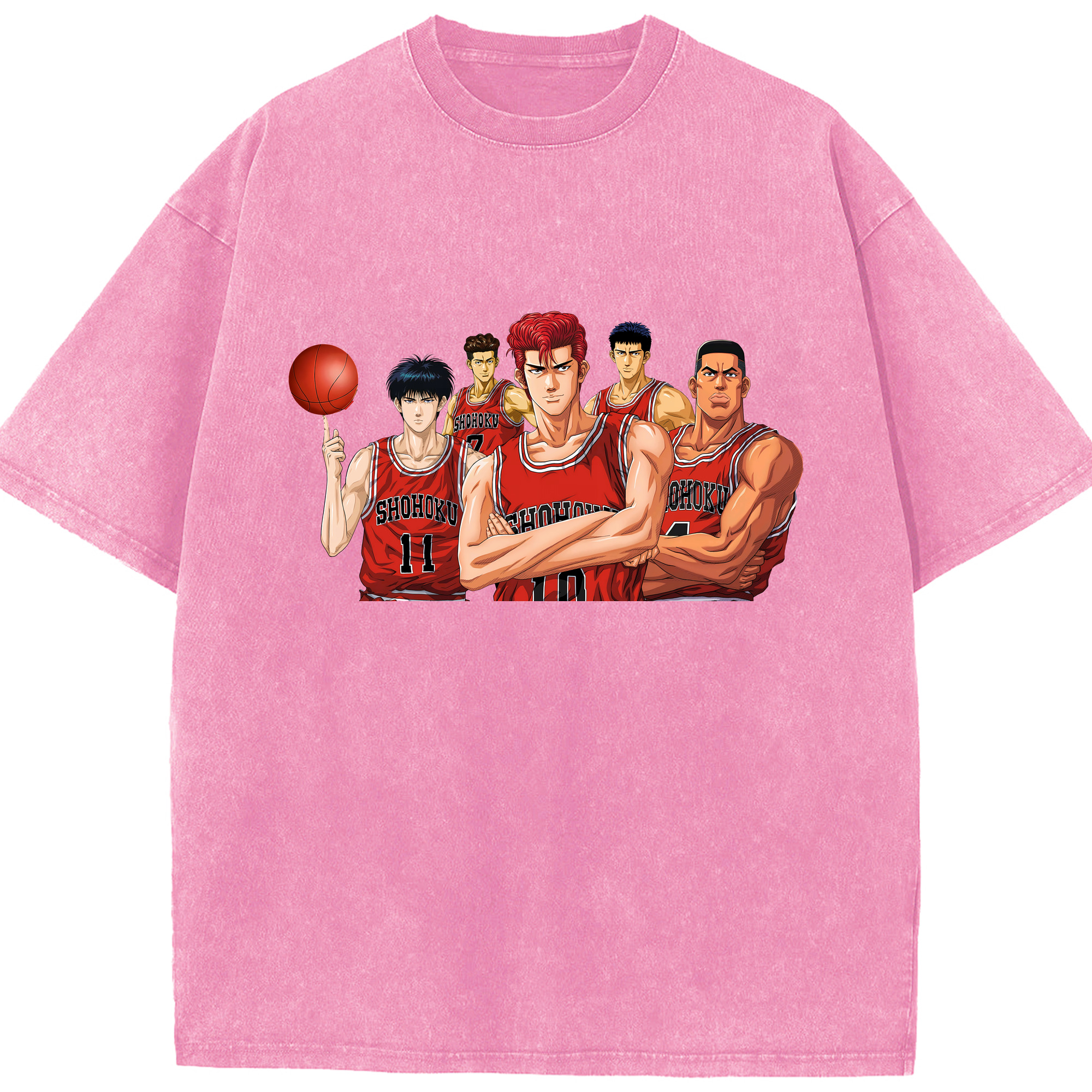 （画像用） SLAM DUNK／スラムダンク 綿100% ヴィンテージ風 半袖Tシャツ（フロントプリント）